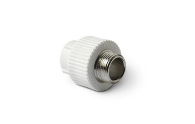 Муфта комб. ПП  20х1/2 наруж. резьба (под сварку белый) PRO AQUA