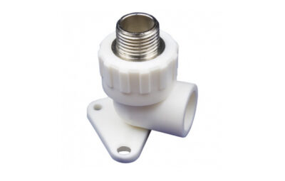 Угольник комб. с креп. 90* ПП d=25х1/2 НР (под сварку белый) Meer Plast