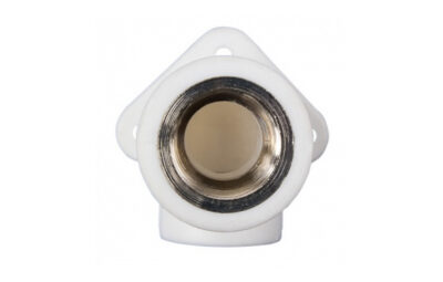 Угольник комб. с креп. 90* ПП d=25х1/2 ВР (под сварку белый) Meer Plast
