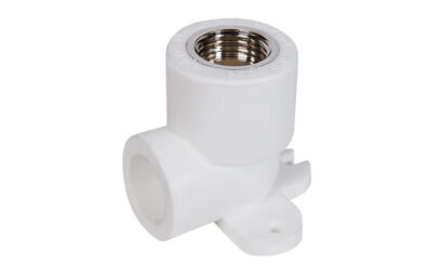 Угольник комб. с креп. 90* ПП d=25х1/2 ВР  (под сварку белый)  PRO AQUA
