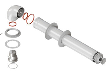 Дымоход коакс 60/100 L 900мм (Navien S/C/E, Baxi ECO Nova/Claccic, Fondital) KRATS (KTS-02F-075)